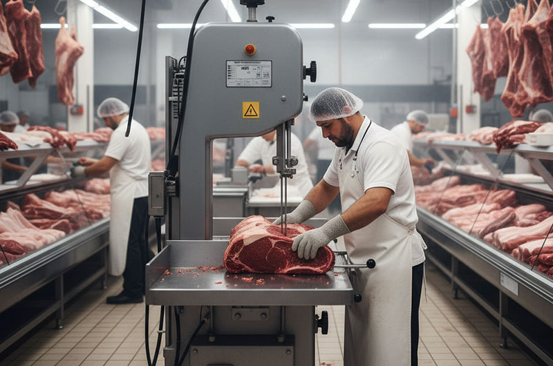 دستگاه اره‌ نواری گوشت‌ بر